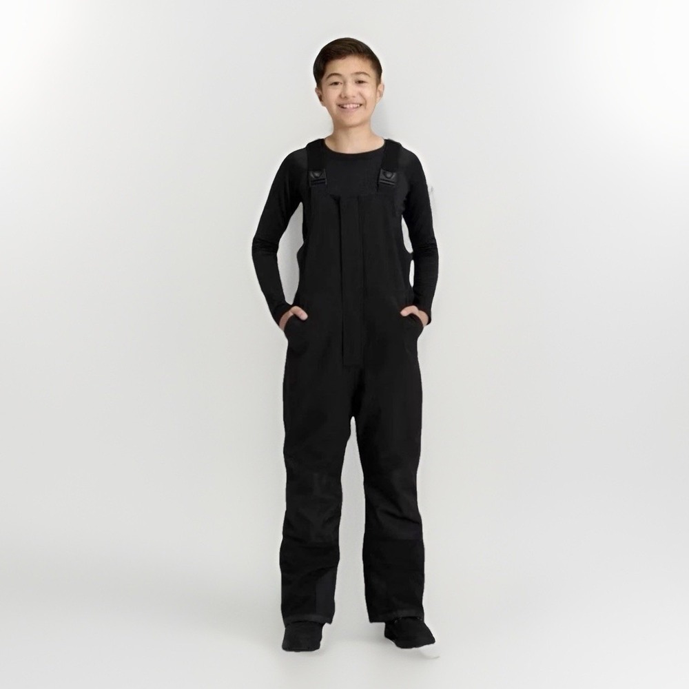 All in Motion Snow Bib Youth M 8-10 Black Waterproof Wind Resistant